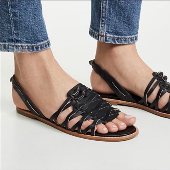 Madewell Shoes - Madewell Maya Huarache Black Sandal NWOT